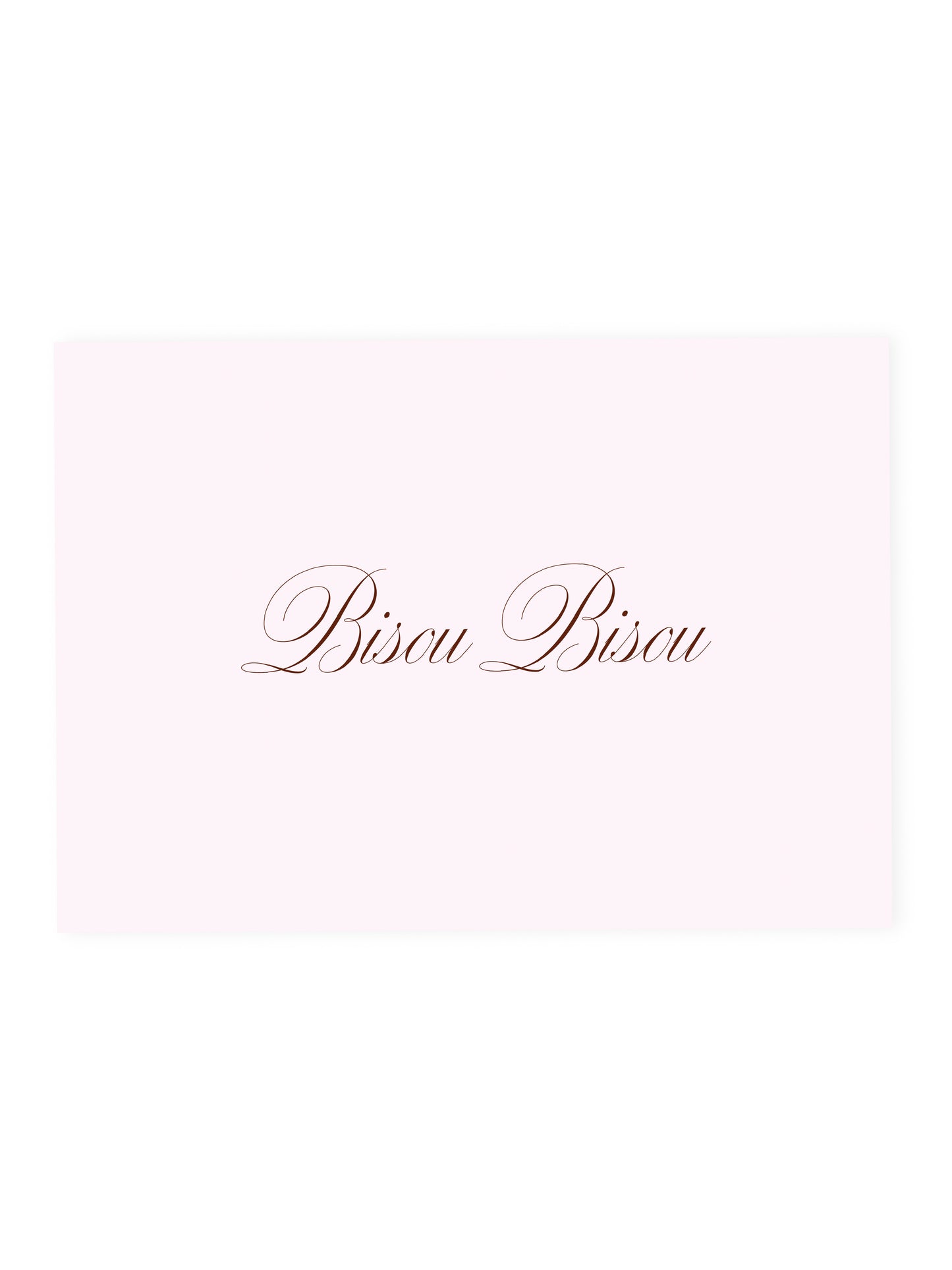 Postkarte 'Bisou Bisou' Rosa (Risographie)