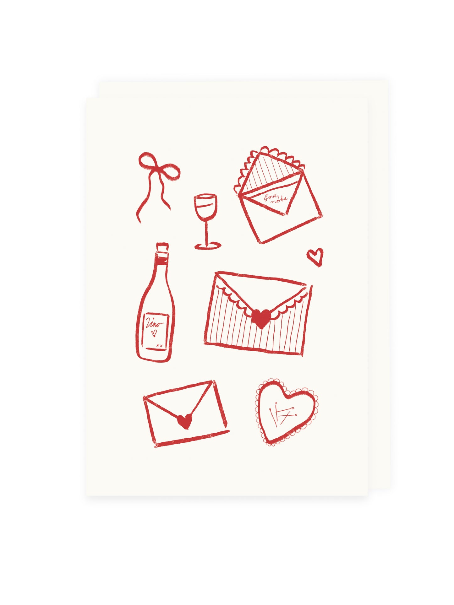 Klappkarte Liebesbriefe (Risographie)