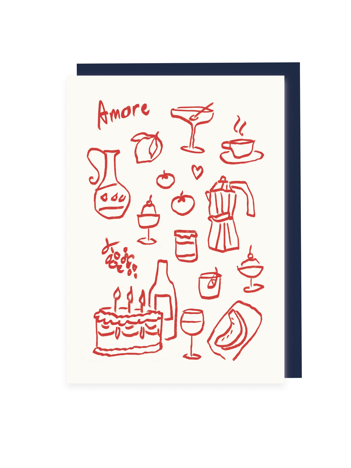 Klappkarte Amore (Risographie)