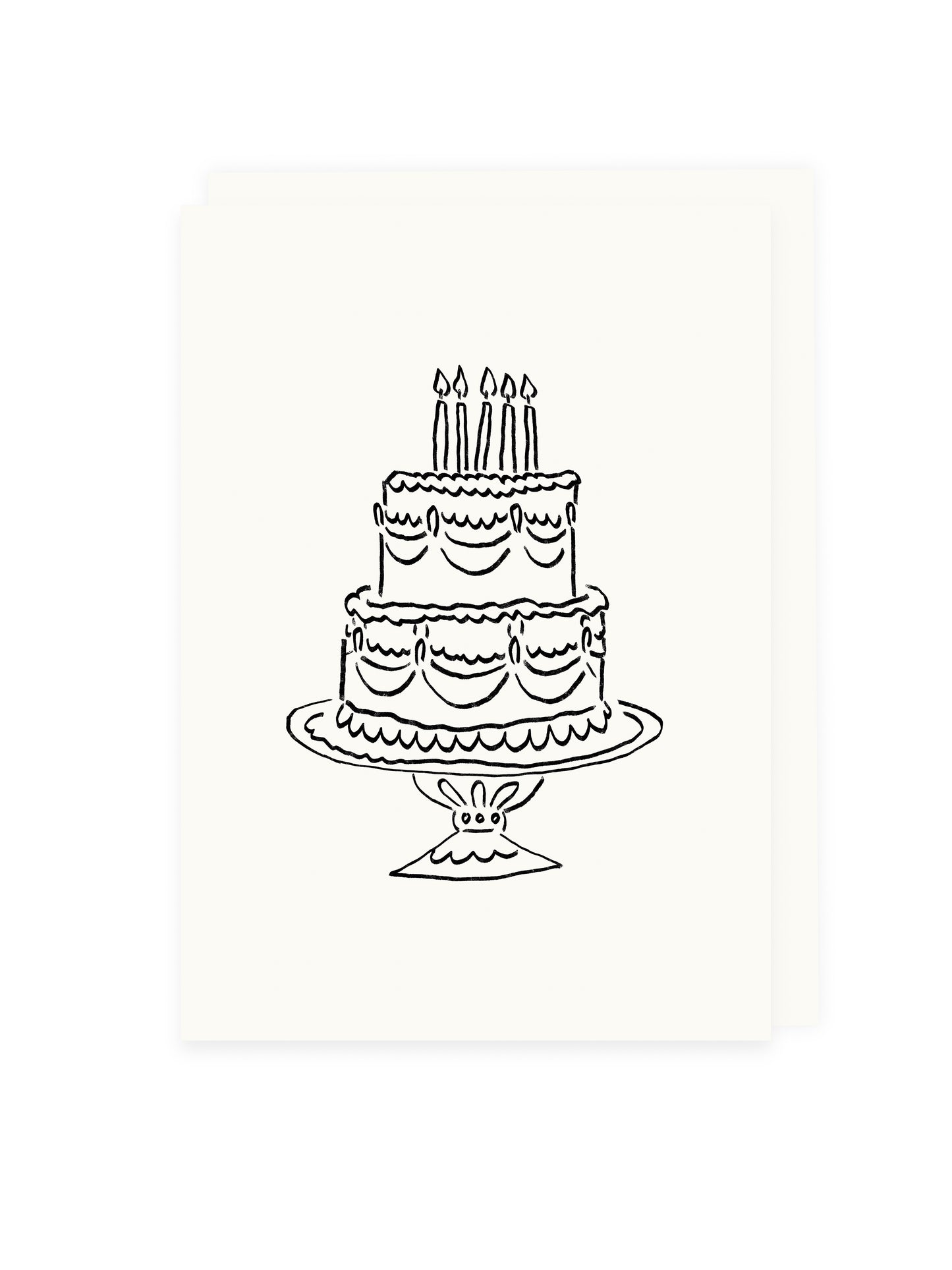 Klappkarte Torte (Risographie)