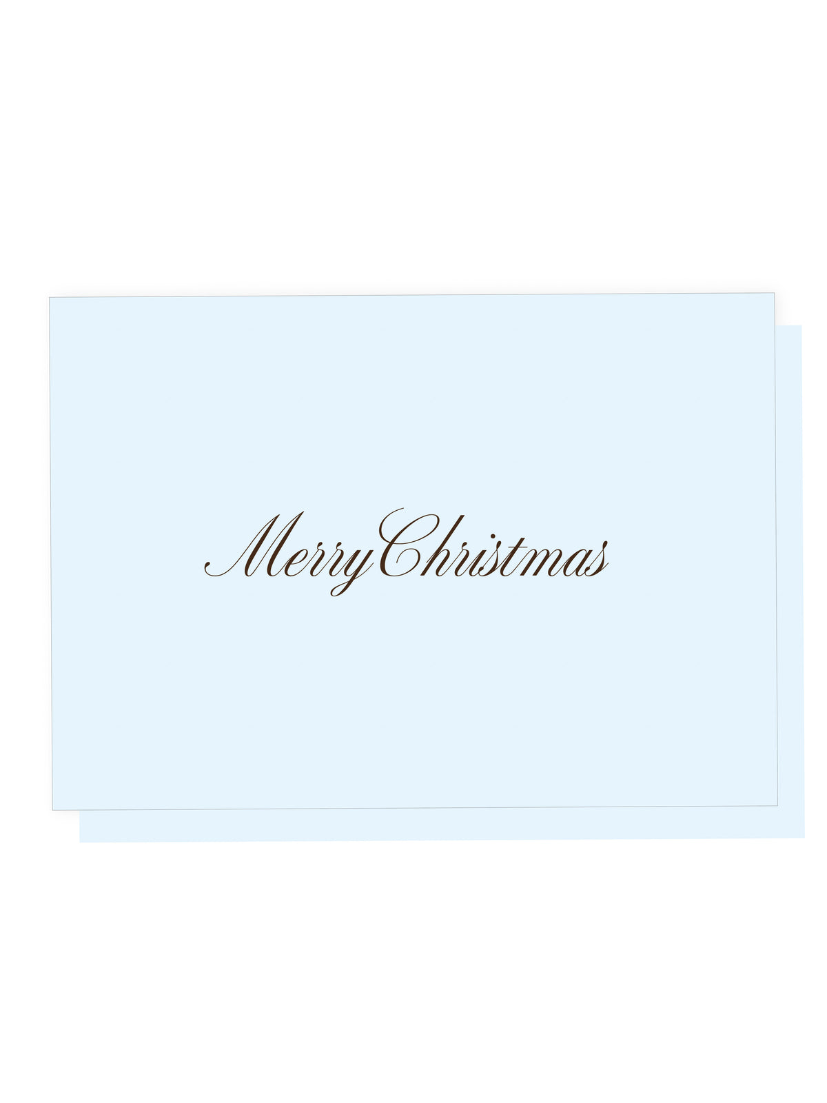 Klappkarte 'Merry Christmas' Blue Brown (Risographie)