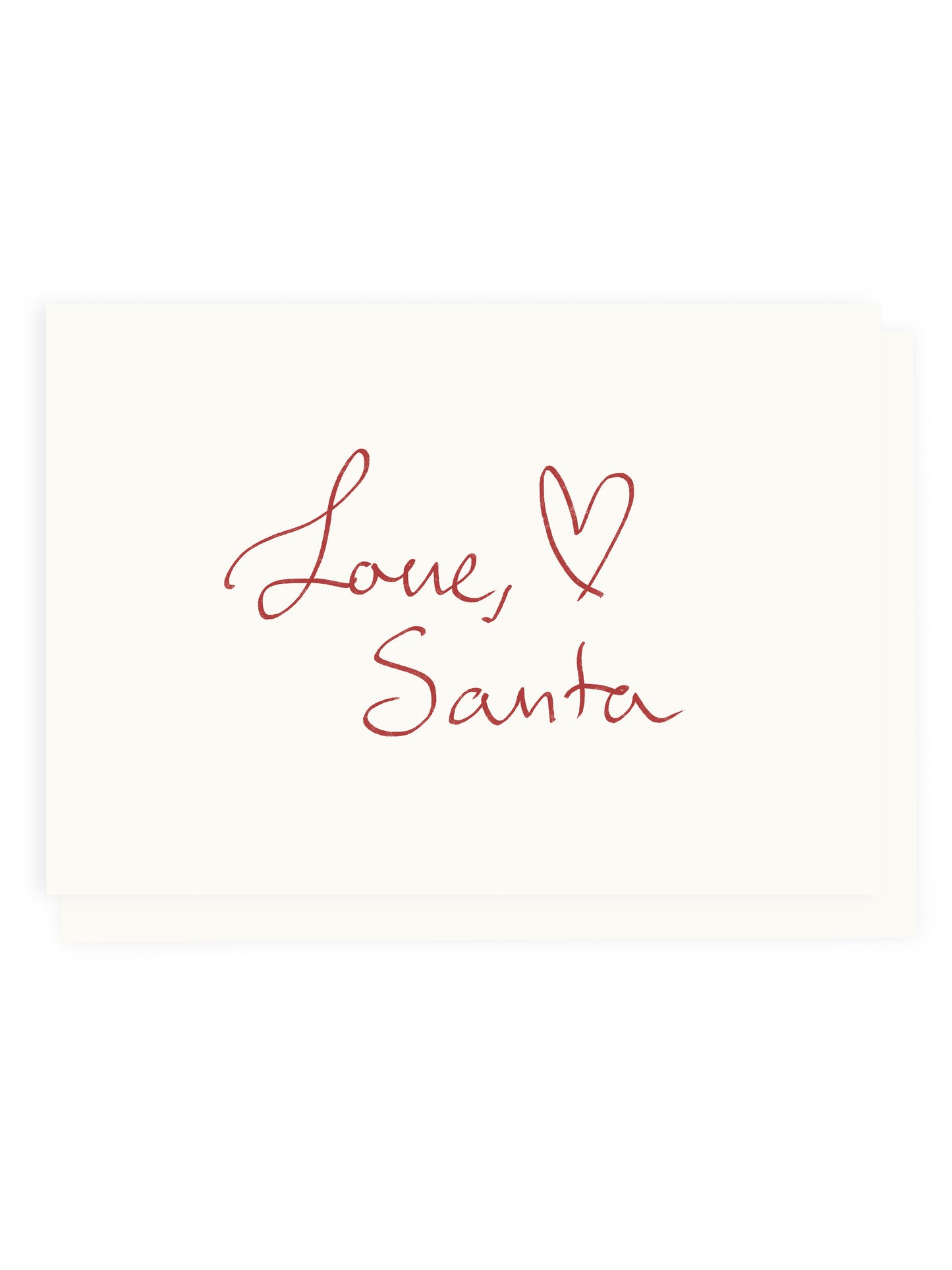 Klappkarte 'Love, Santa' (Risographie)