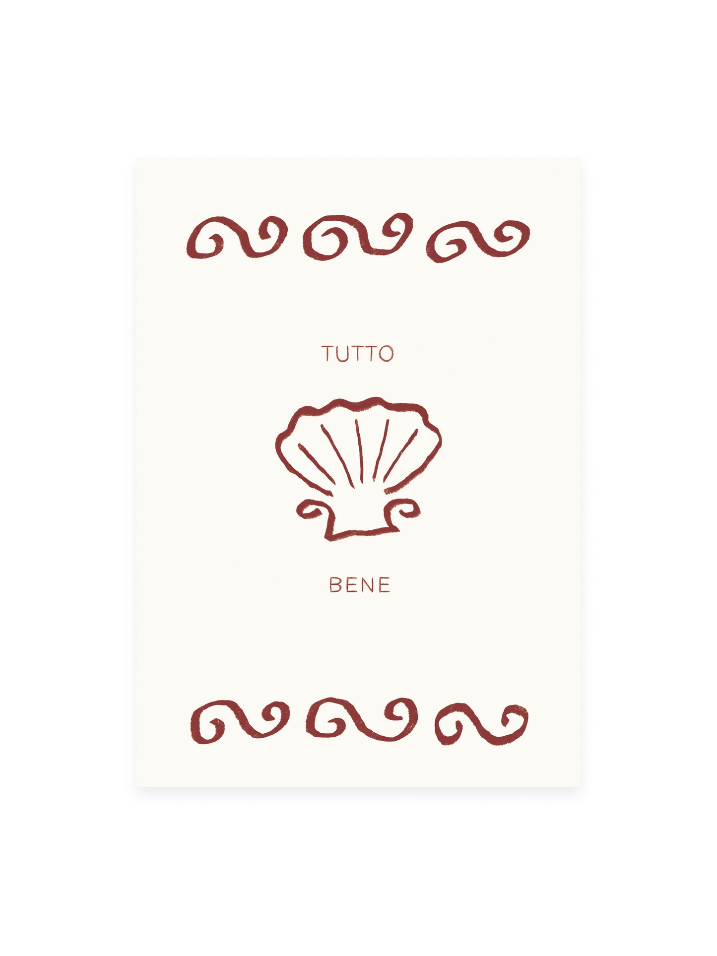 Postkarte 'Tutto Bene' Shell (Risographie)
