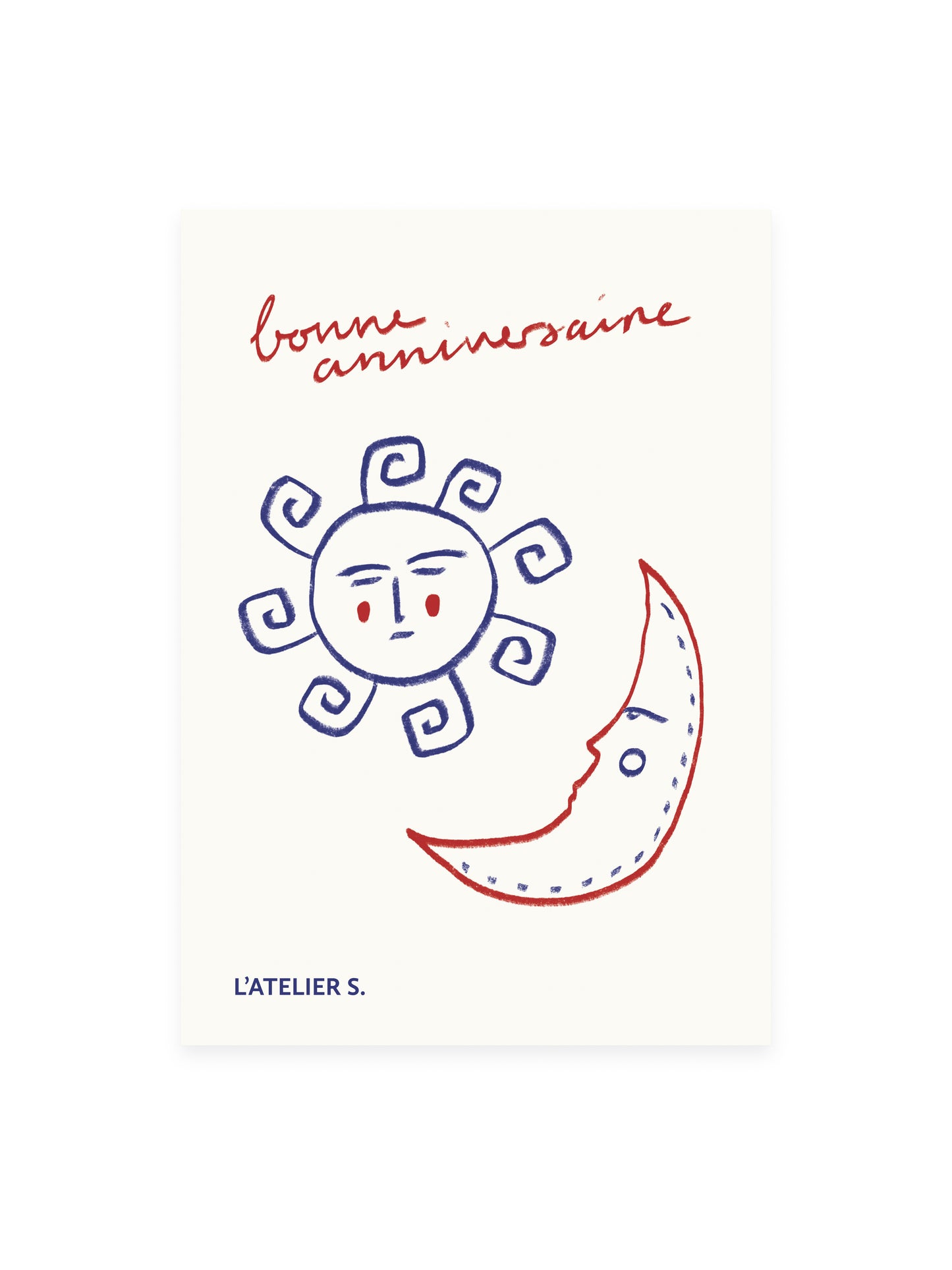 Postkarte 'joyeux anniversaire' (Risographie)