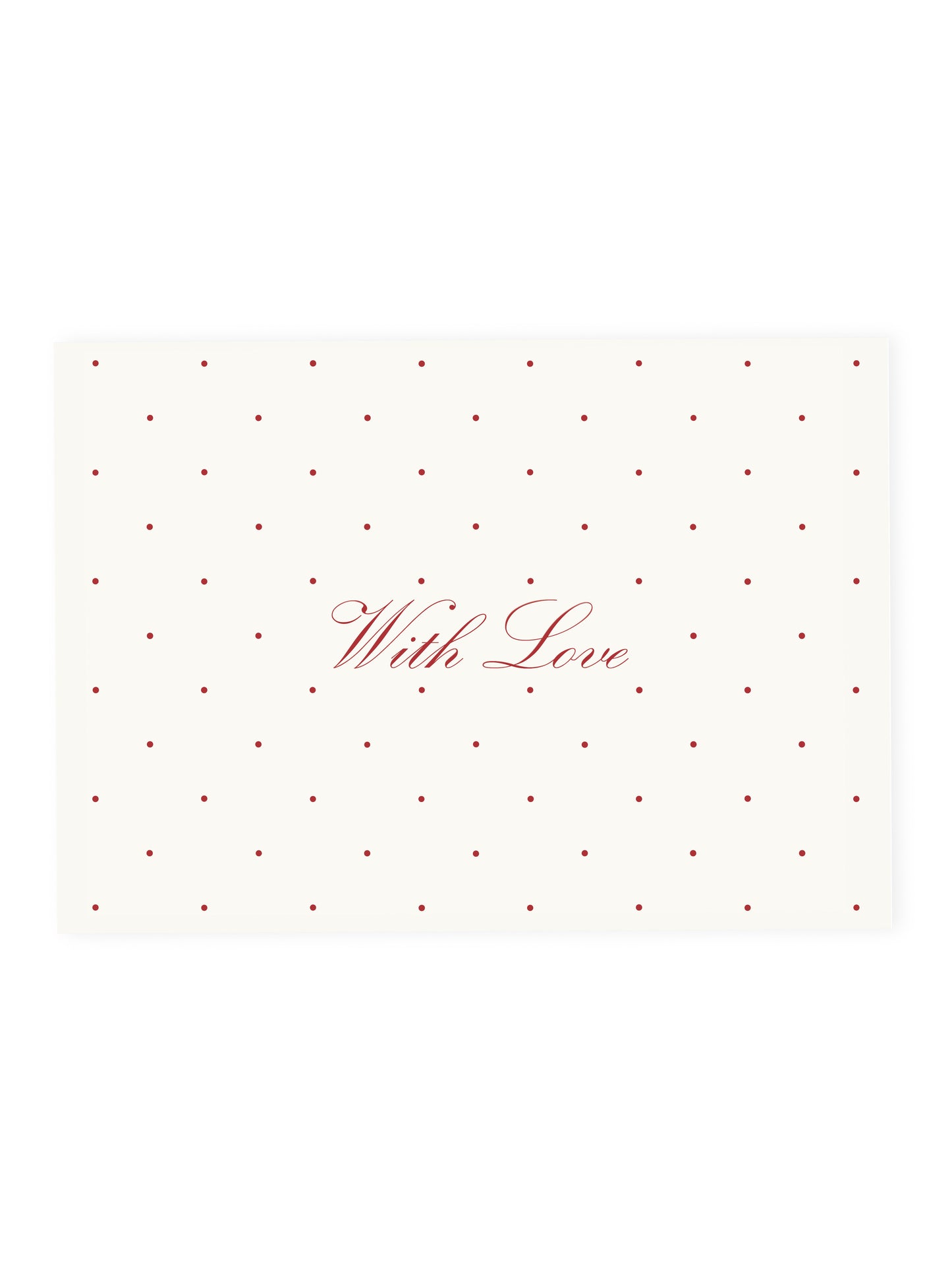 Postkarte 'With Love' Polka Dots (Risographie)