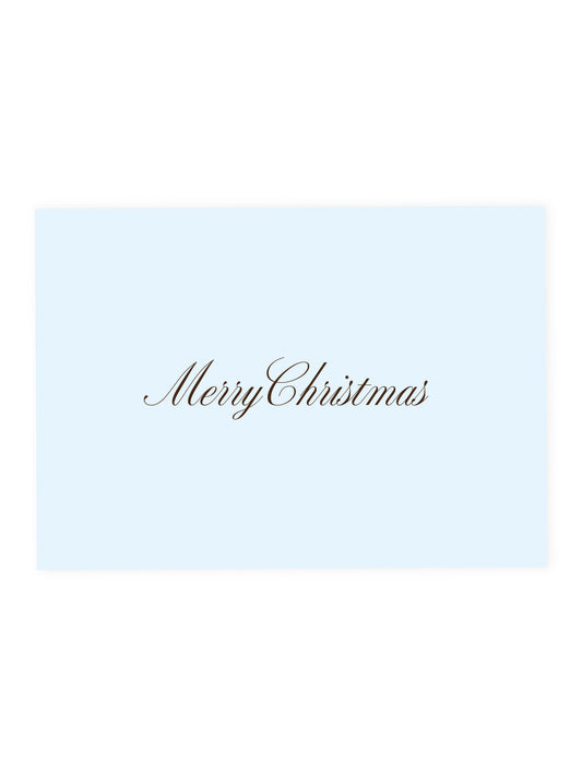 Postkarte 'Merry Christmas' Blue Brown (Risographie)