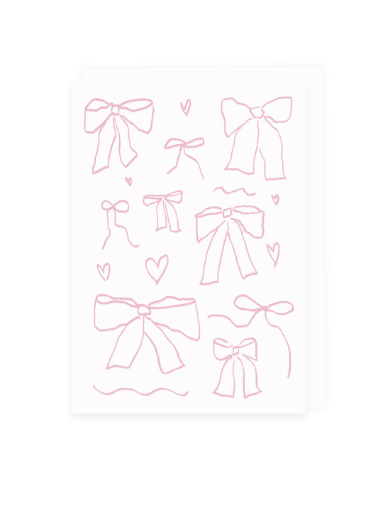 Klappkarte Viele Schleifen