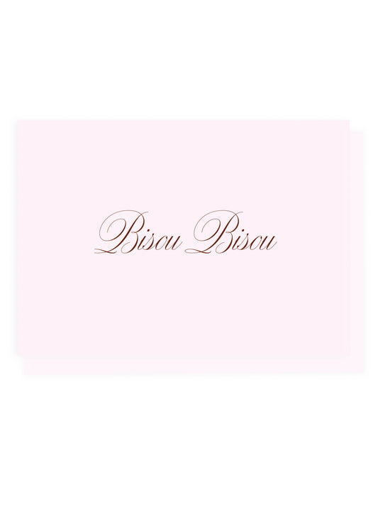 Klappkarte 'Bisou Bisou' Rosa (Risographie)