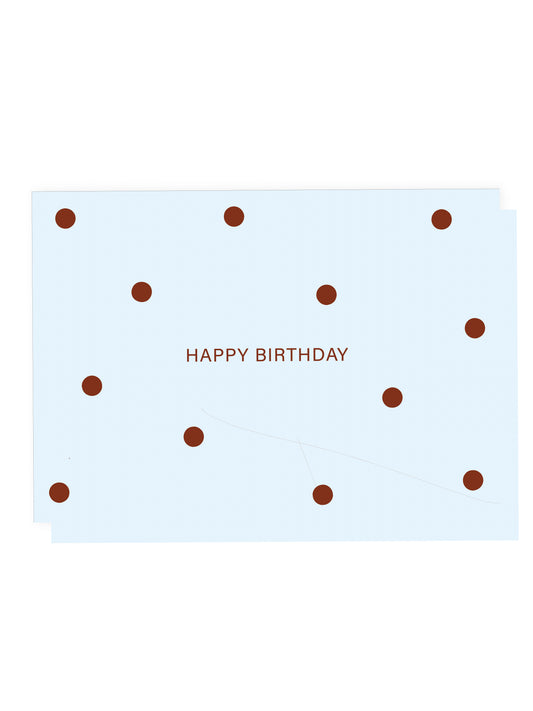 Klappkarte 'Happy Birthday' Polka Dots (Risographie)