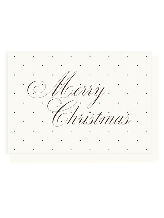 Klappkarte 'Merry Christmas' Polka Dots (Risographie)
