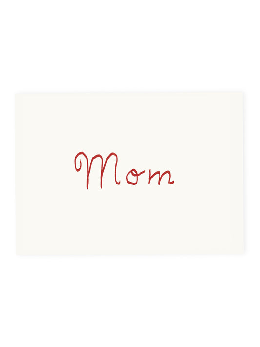 Postkarte 'Mom' Schrift (Risographie)
